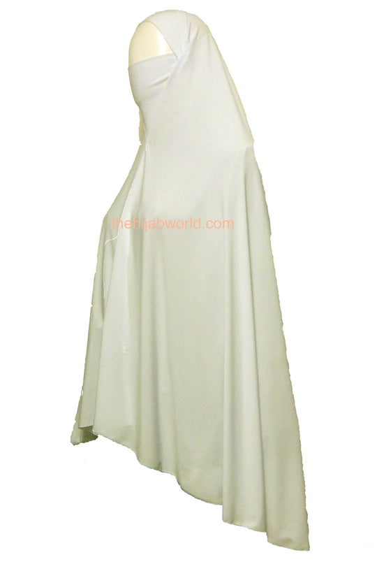 QUALITY BURKHA/KHIMAR 2 in 1 Mask/ veil 5XL CREAM