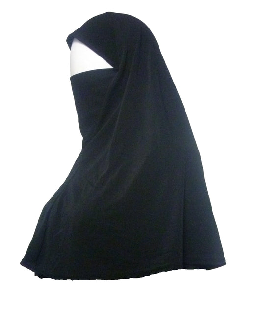 Extra Wide 2 in 1 Hijab Niqab/Mask with Elastic back