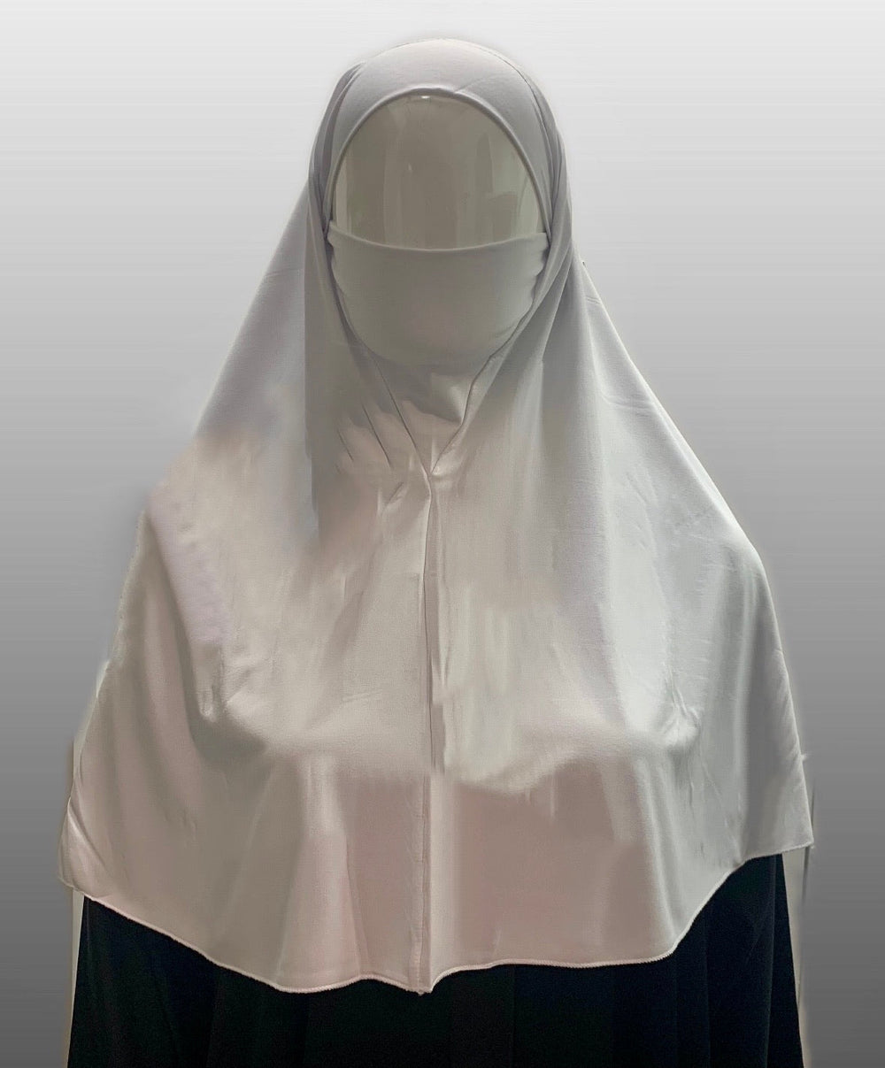 Extra Wide 2 in 1 Hijab Niqab/Mask with Elastic back