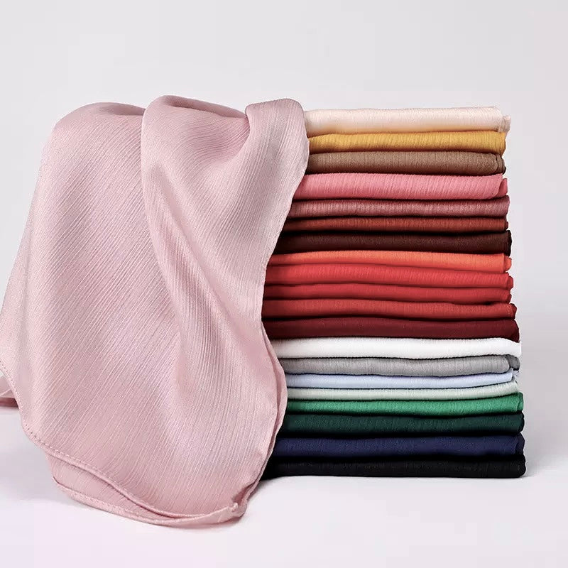 Silk Chiffon Scarf / Hijab - antique Gold 74