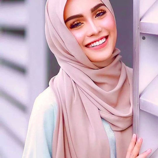 Chiffon Long Hijab/ Scarf- Nude Pink Ch-21/85