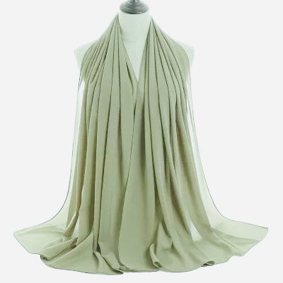 Chiffon Long Hijab/ Scarf CH179- Sage Green