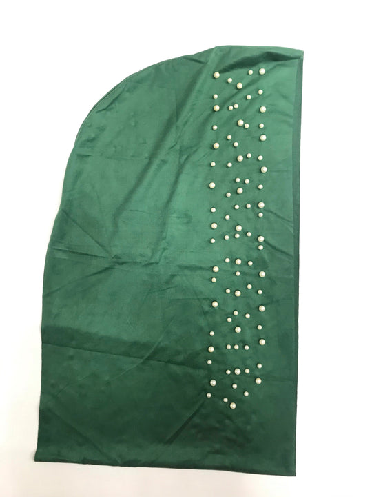 EASY TO WEAR BEADED SUEDE TURBAN/CHEMO HIJAB WRAP TK