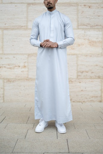 Collar Al Aniq Thobe/Jubbah - Light Grey