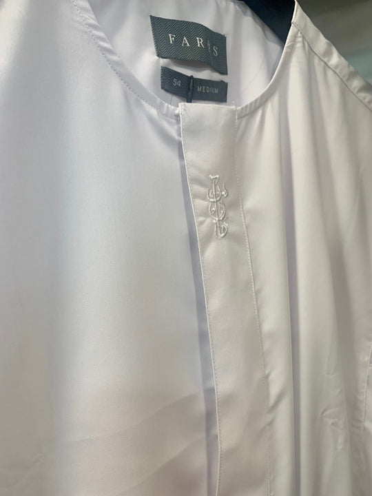 Boys Faris Zip Jubba/Thobe - White