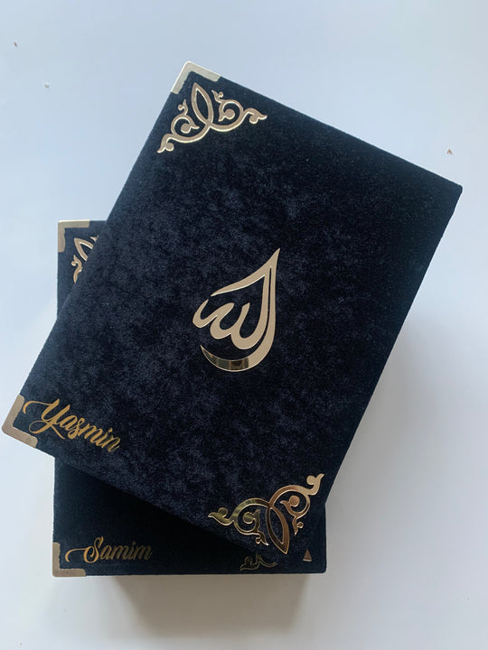 Personalised Velvet Quran with Matching Case