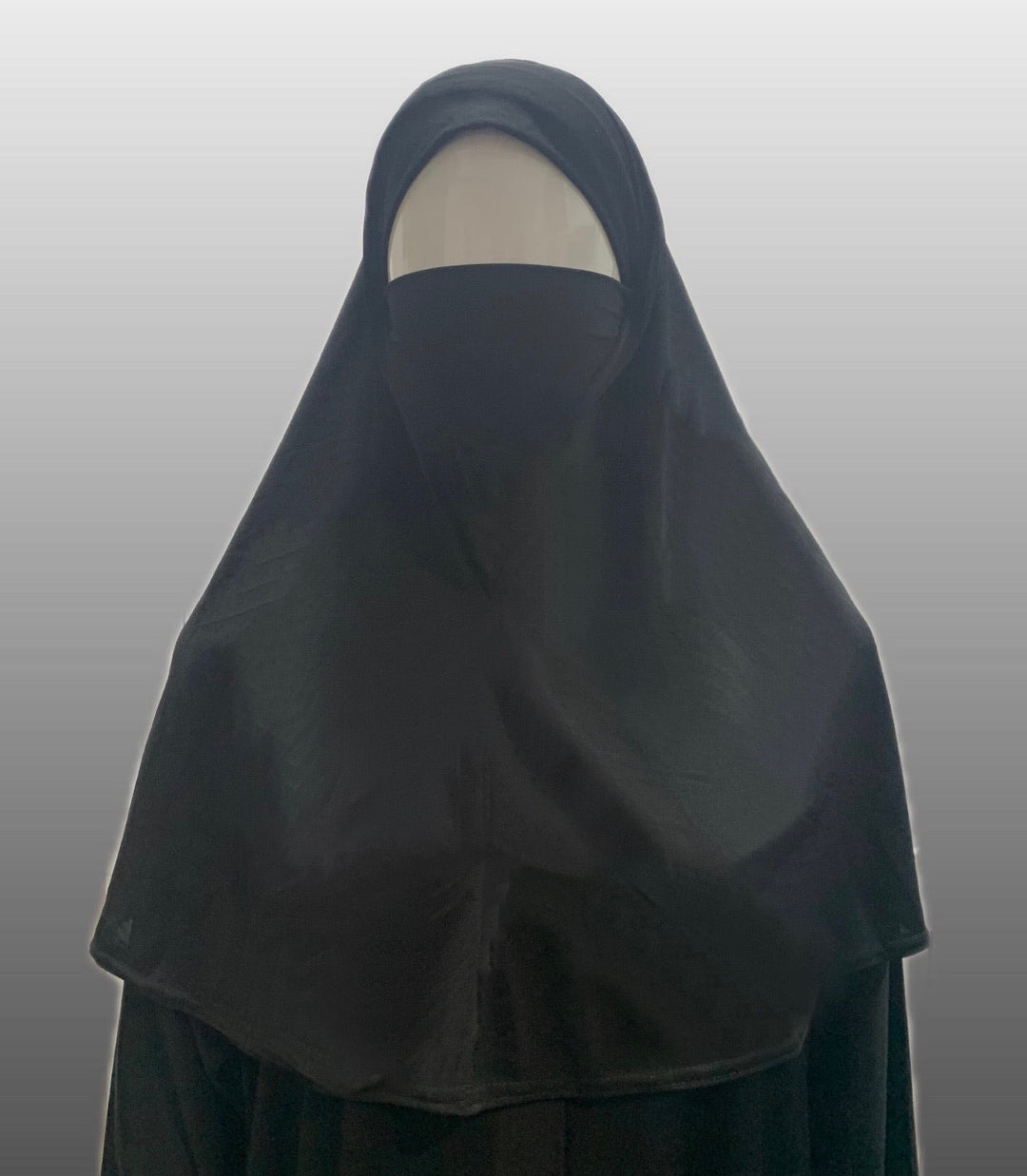 Extra Wide 2 in 1 Hijab Niqab/Mask with Elastic back