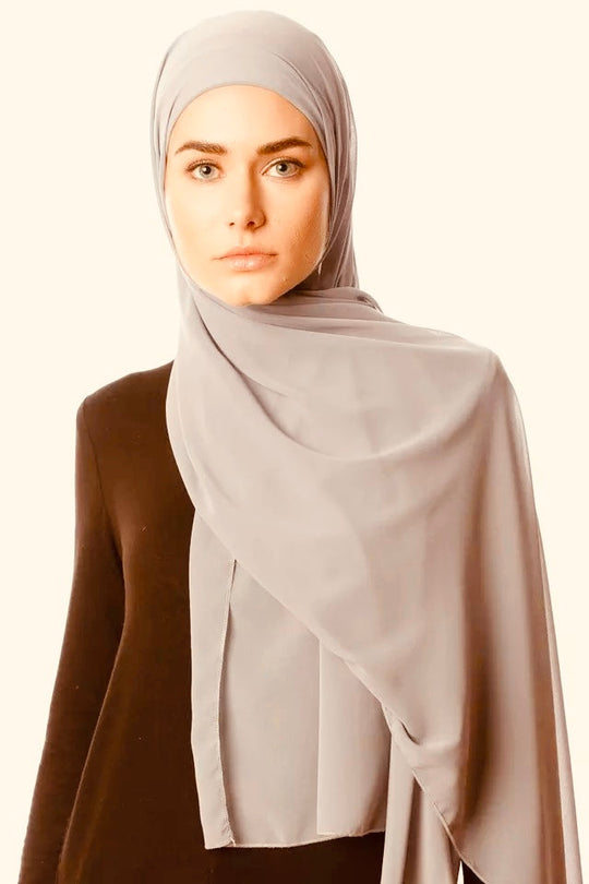 Chiffon Long Hijab/ Scarf CH29- Stone