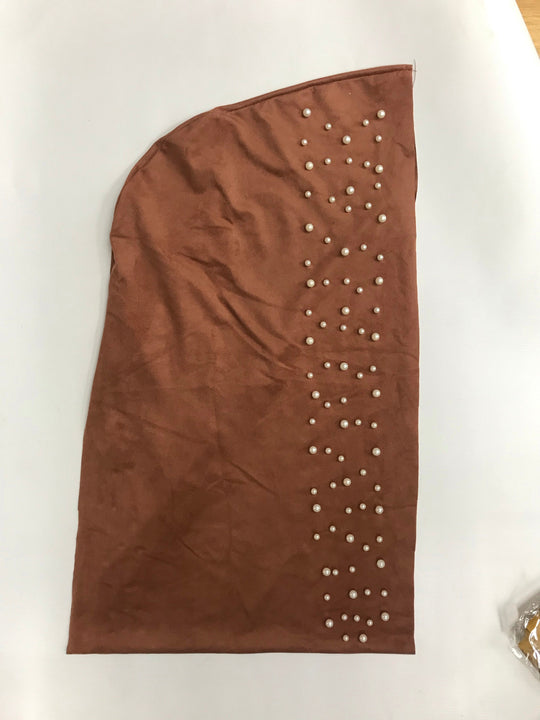 EASY TO WEAR BEADED SUEDE TURBAN/CHEMO HIJAB WRAP TK