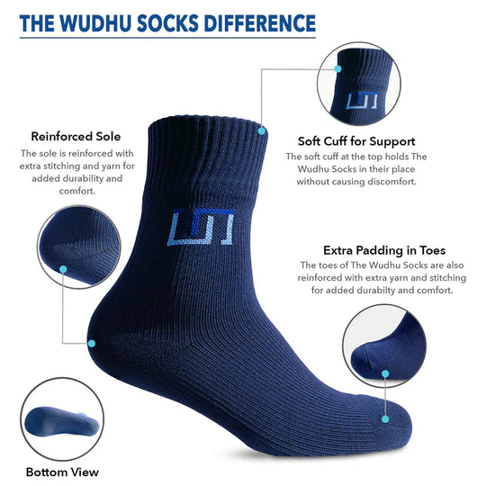 The Unisex Wudu Socks- Black or Grey