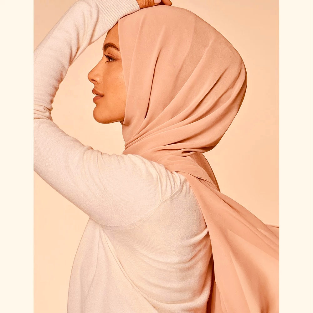 Chiffon Long Hijab/ Scarf CH125 Apricot