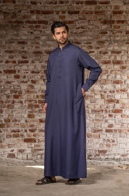 Chenille latest Navy Thobe  - CHM 166