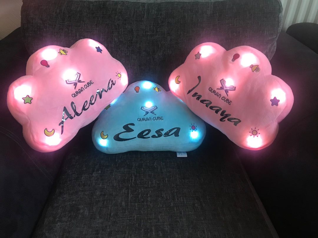 Quran Dua Blue Cloud Pillow - Personalised Option