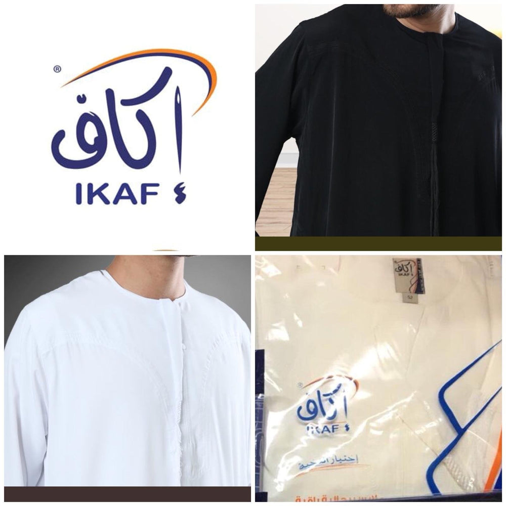 MENS IKAF OMANI THOBE/JABBAH -Ivory Cream
