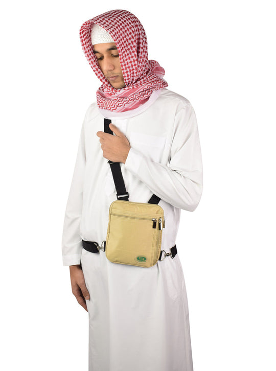 Hajj & Umrah - Anti-Theft Secure Side Bag & Neck Bag by Hajjsafe- Large