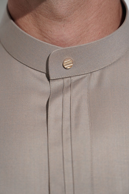 Faris Gold Button Stone Thobe/Jubba