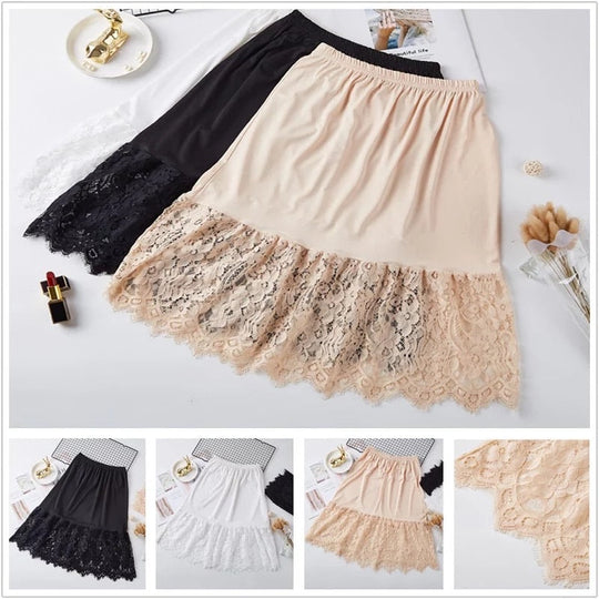 Lace Shirt/ Skirt Extenders - Black