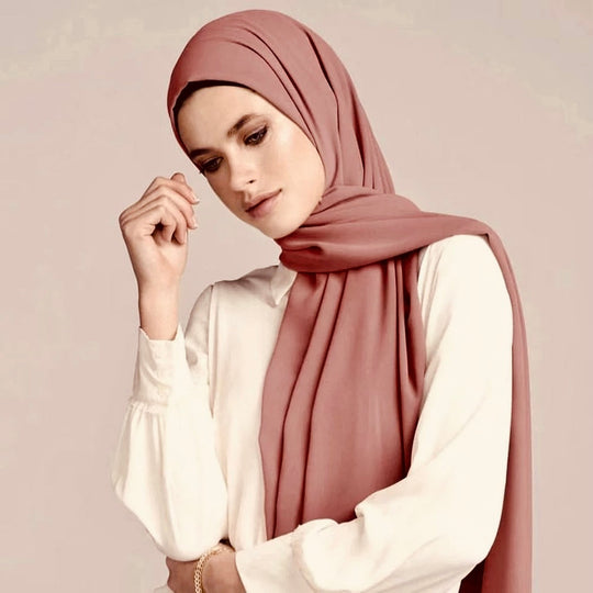 Chiffon Long Hijab/ Scarf CH190- Rose Copper