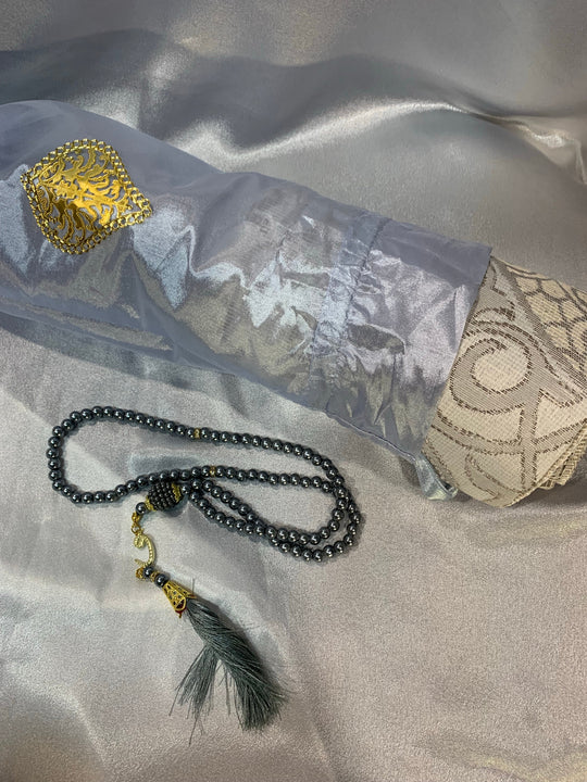 Prayer Mat and Tasbeeh set with gift pouch GS01