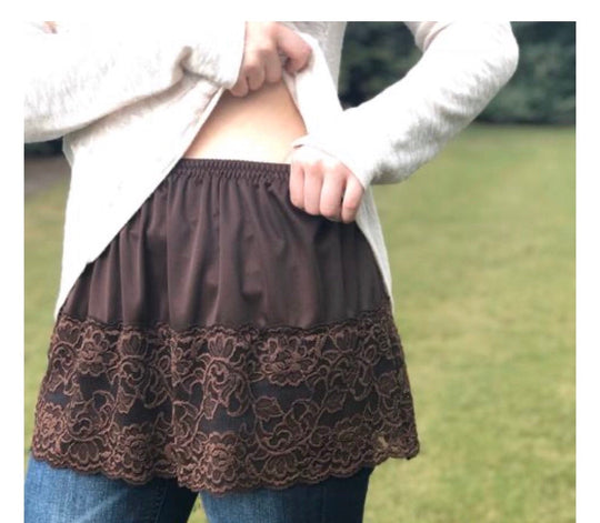 Lace Shirt/ Skirt Extenders - Black