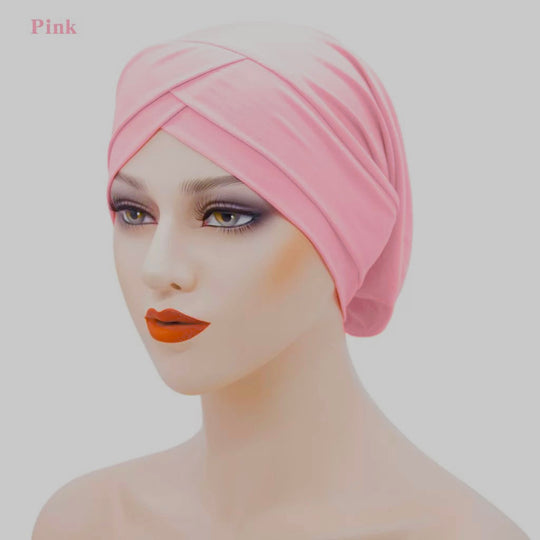 Pleated Crisscross Bonnet/Chemo Cap