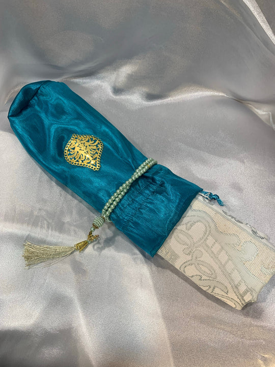 Prayer Mat and Tasbeeh set with gift pouch GS01