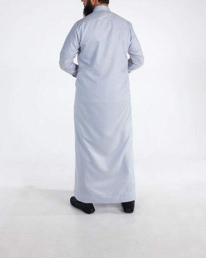 Collar Al Aniq Thobe/Jubbah - Light Grey