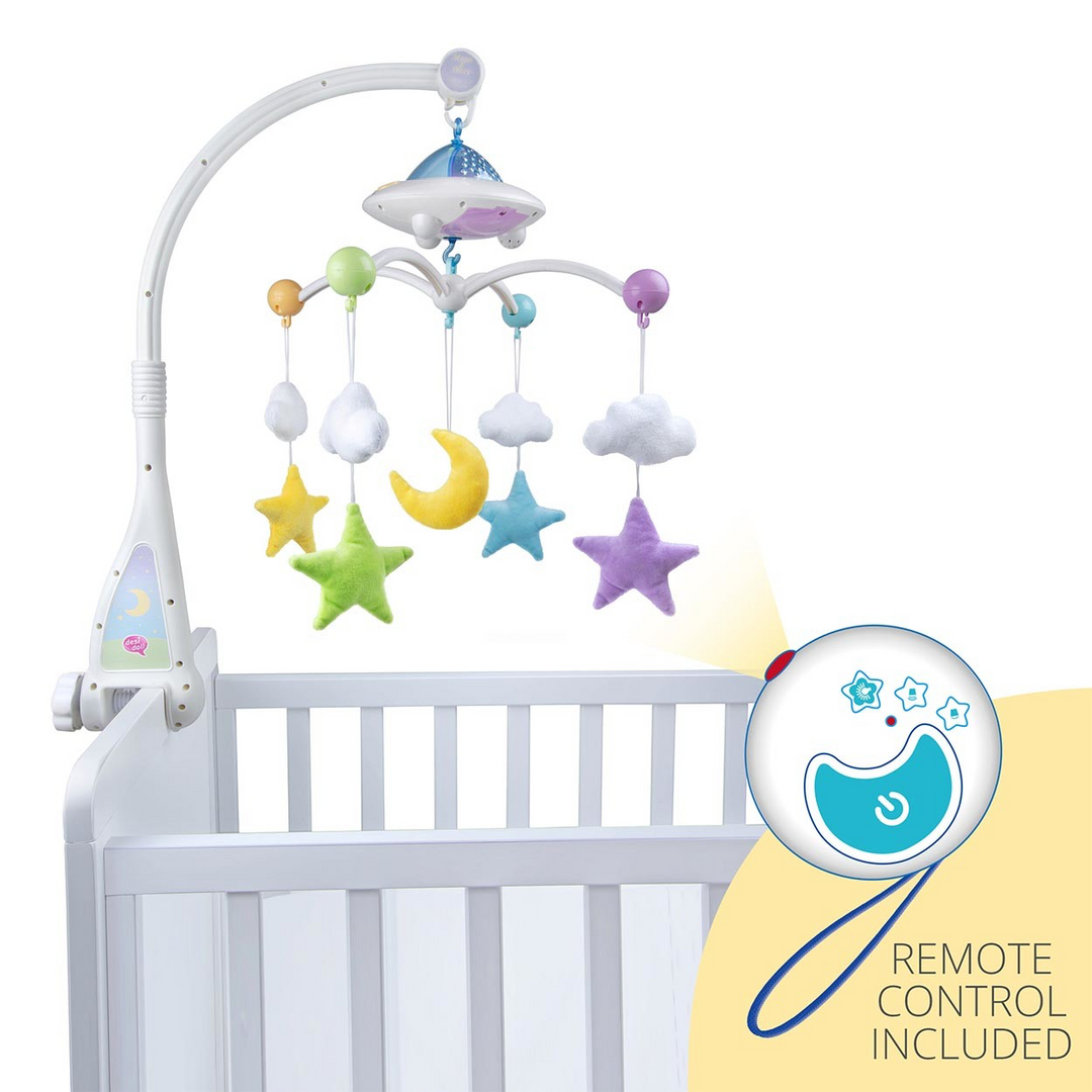 Moon & Stars Cot mobile with Remote