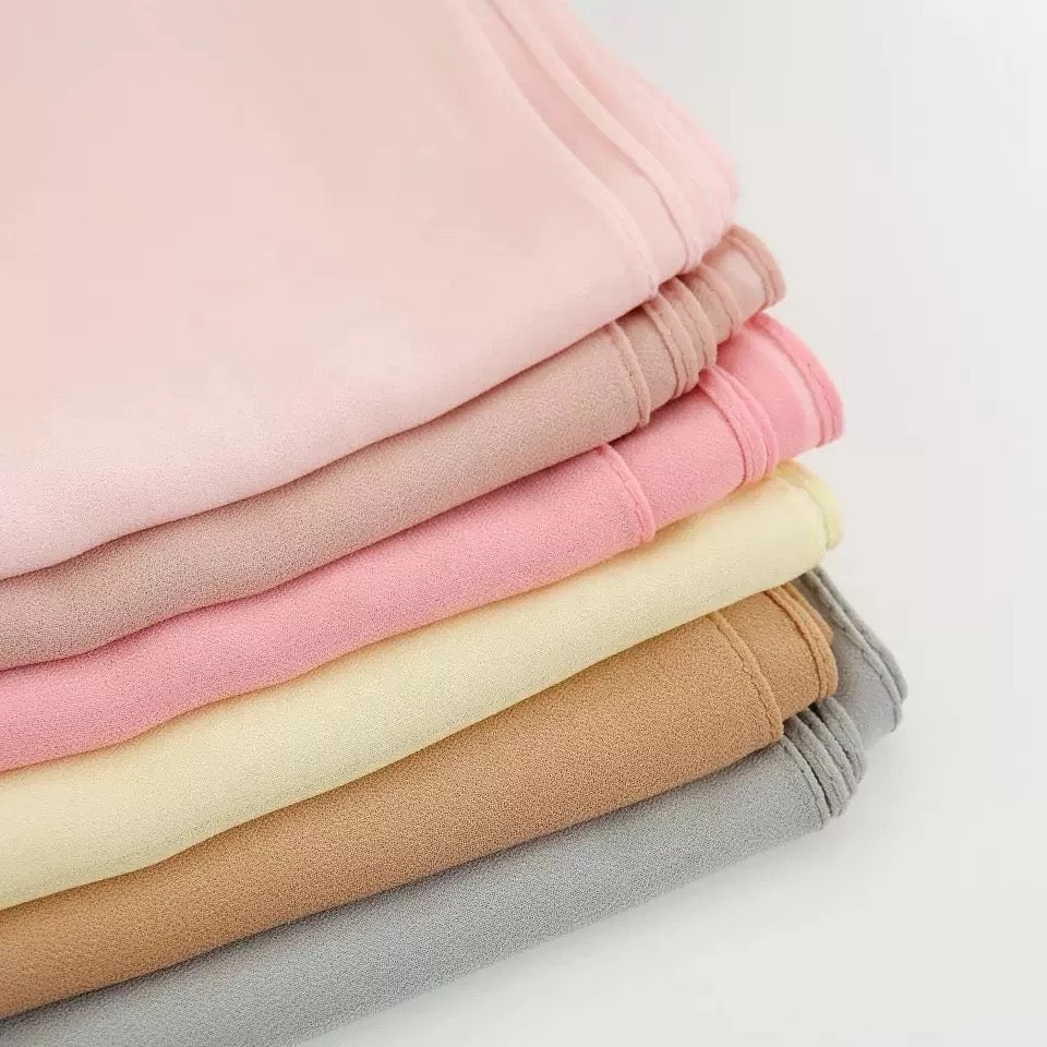 Chiffon Long Hijab/ Scarf- Match with Abaya
