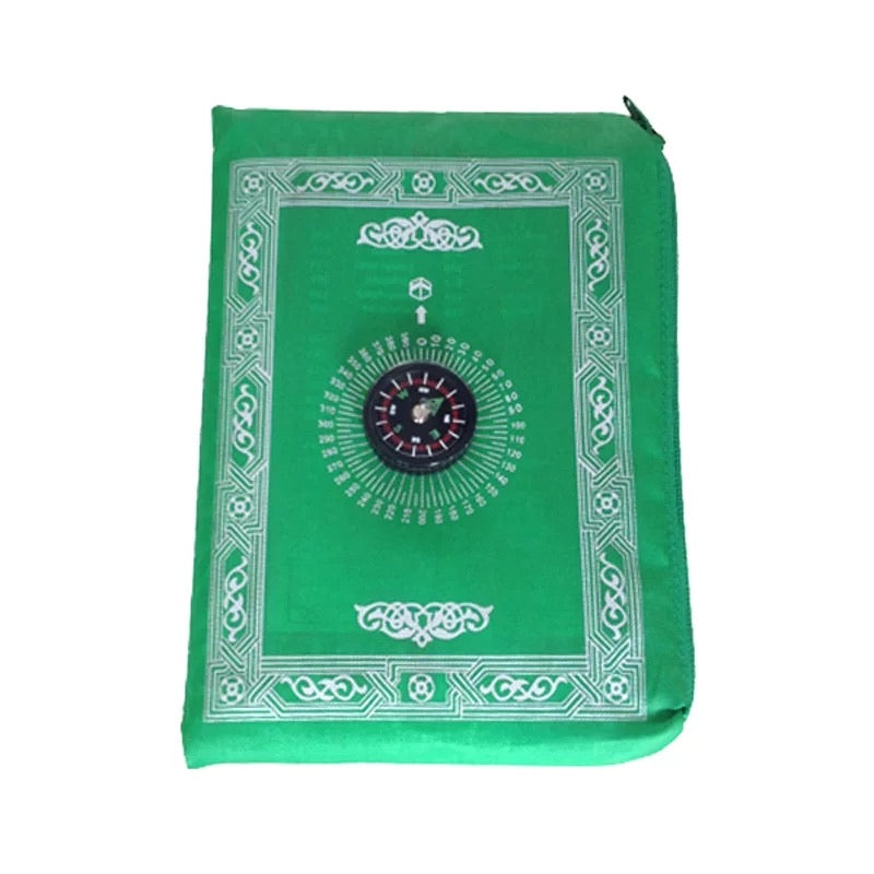 Hygienic Pocket Travel Prayer Mat  with Compass