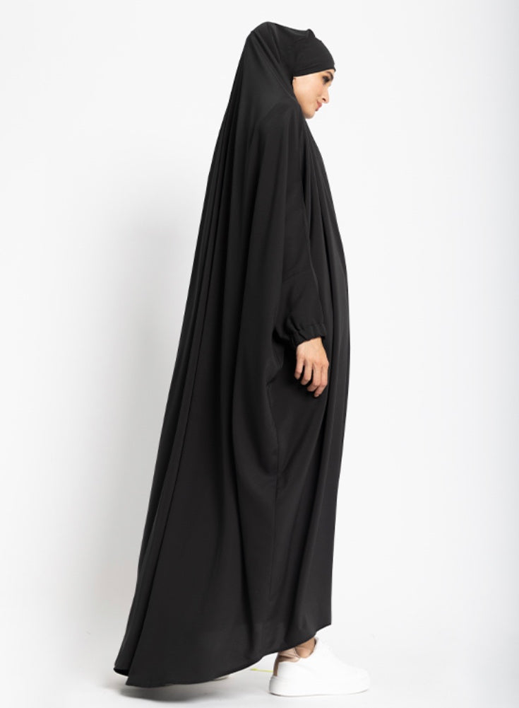 Overhead Full all in one Jilbab - Black Z