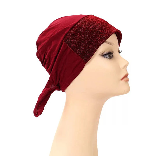 Glitzy Glimmer Hijab Bonnet Cap - Colours