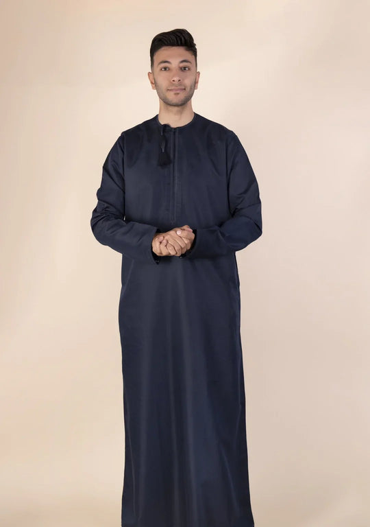 Omani Soft Thobe/Jubbah - Navy