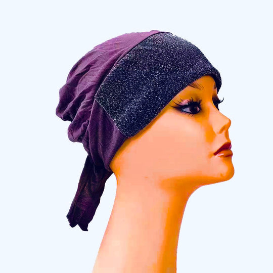 Glitzy Glimmer Hijab Bonnet Cap - Colours