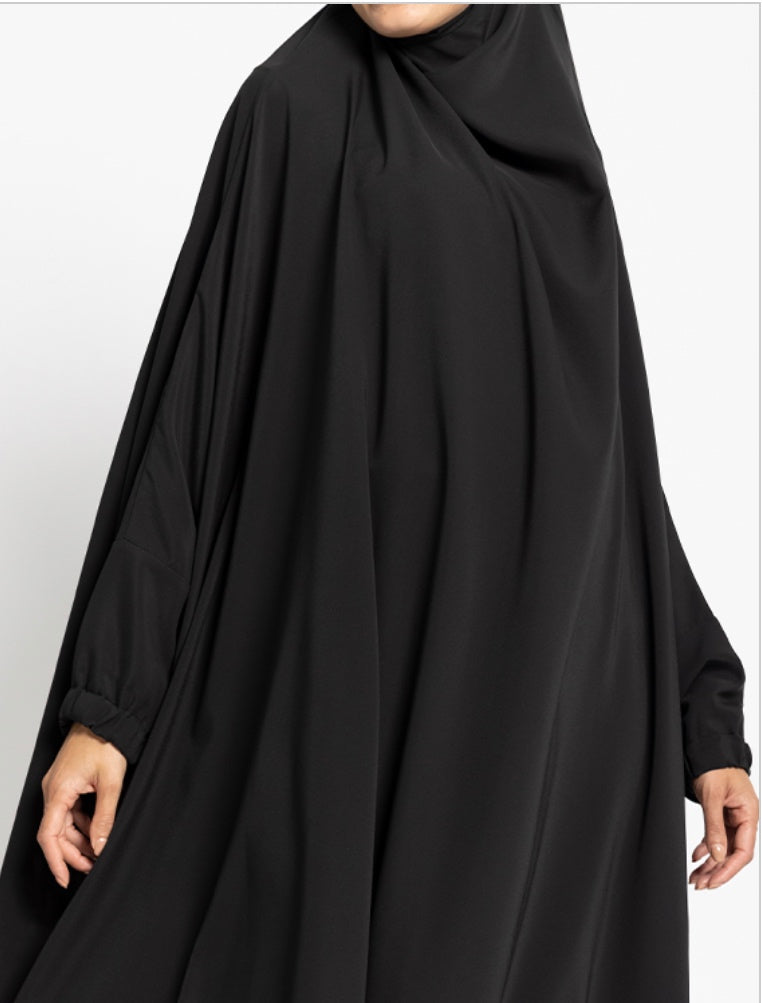 Overhead Full all in one Jilbab - Black Z