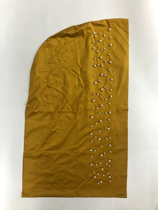 EASY TO WEAR BEADED SUEDE TURBAN/CHEMO HIJAB WRAP TK