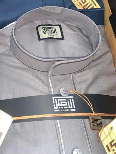 Embroidered Winter Al Aseel Thobes 
- Grey Z05/1