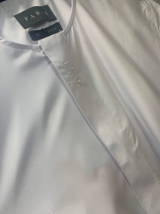 Boys Faris Zip Jubba/Thobe - White