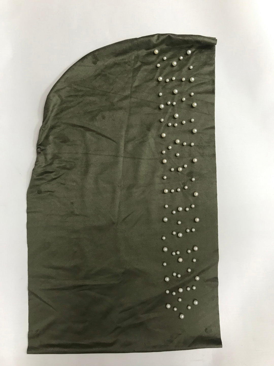 EASY TO WEAR BEADED SUEDE TURBAN/CHEMO HIJAB WRAP TK