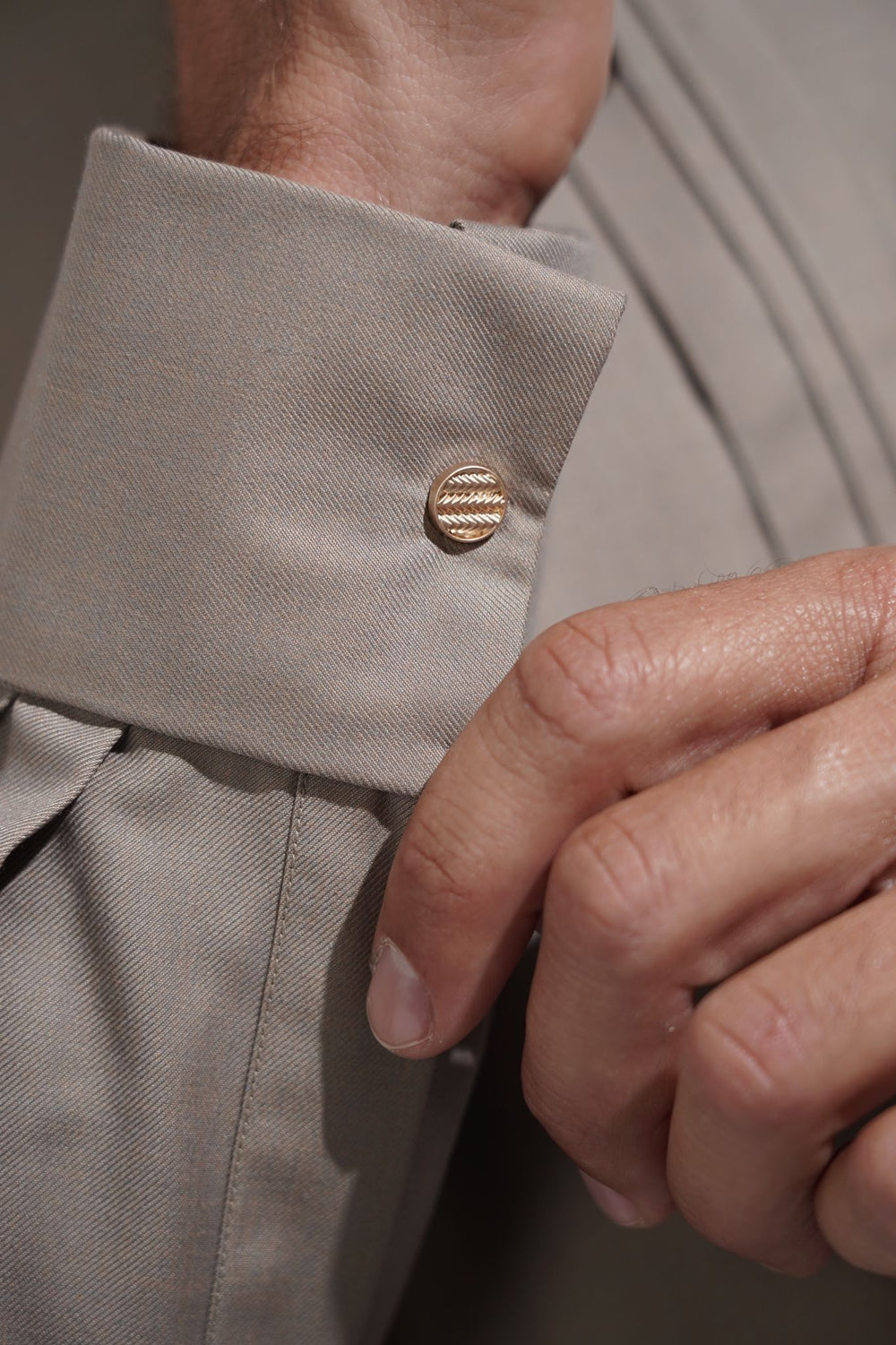 Faris Gold Button Stone Thobe/Jubba