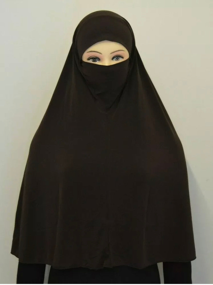 High Quality Hijab 3XL Burkha/Khimar with attached Veil.