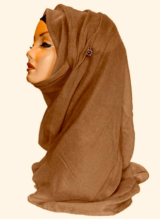 Maxi Hijab/Scarf  - Chocolate  Brown