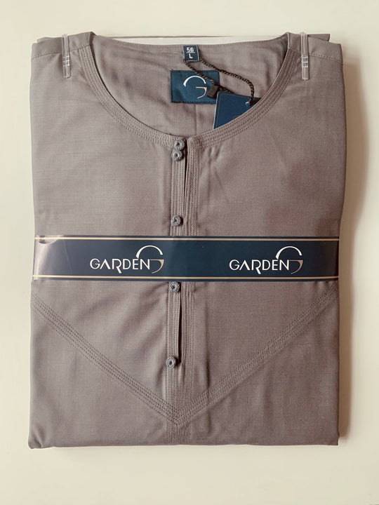 Premium Cotton Rich Matte Thobe/Jubbah- Mocha Garden