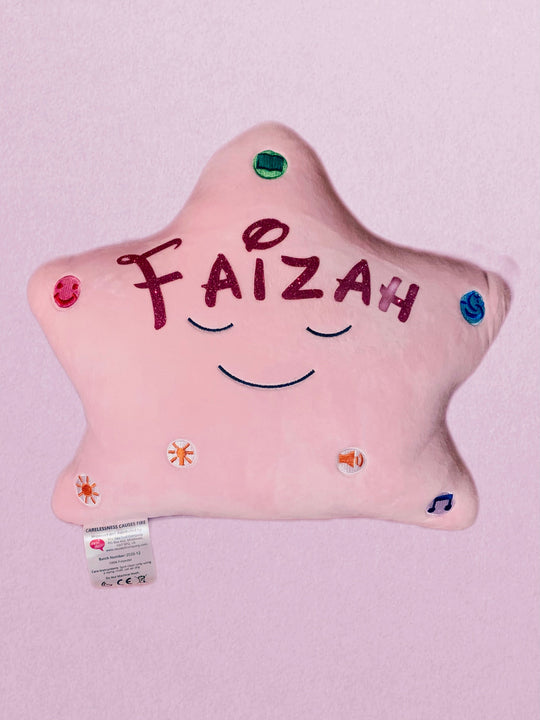 My Personalised ’ Dua Star Pillow – Pink Star