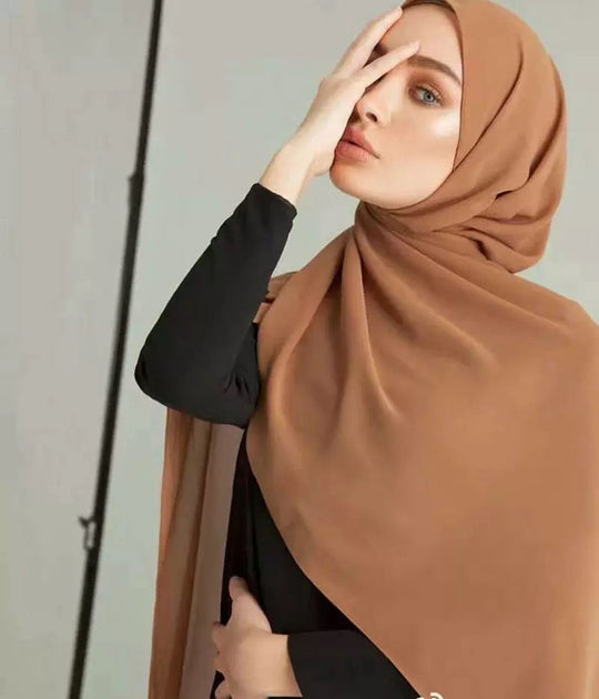 Chiffon Long Hijab/Hijab CH129- Camel
