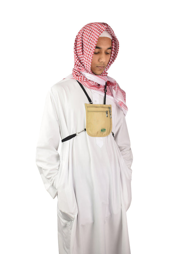 Hajj & Umrah Small Anti Theft Secure Neck Bag by Hajjsafe