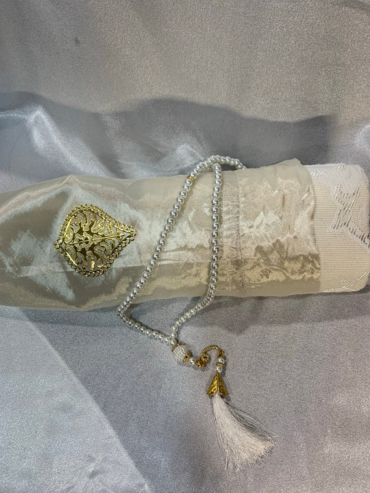 Prayer Mat and Tasbeeh set with gift pouch GS01