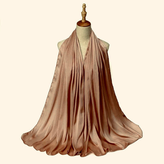 Silk Chiffon Scarf / Hijab - Bronze 32