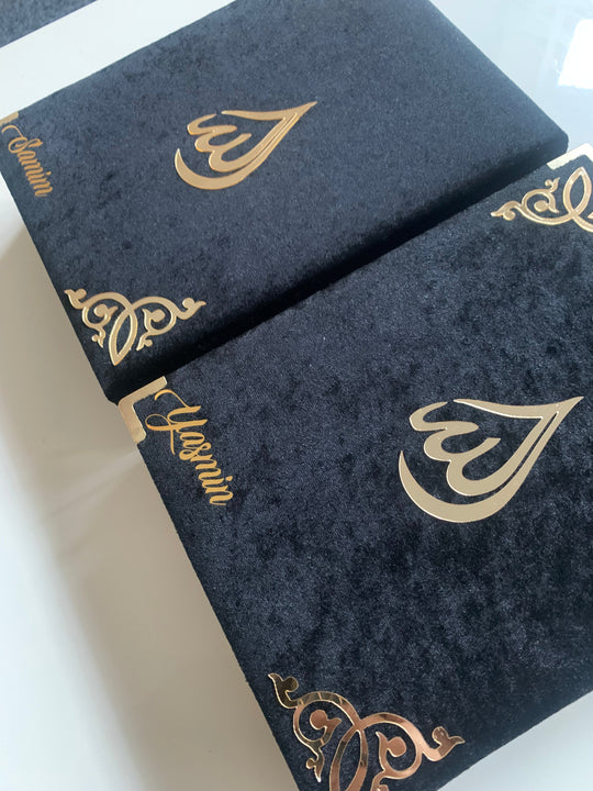Personalised Velvet Quran with Matching Case