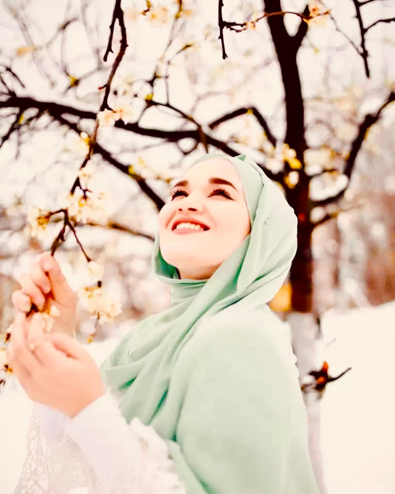 Chiffon Long Hijab/ Scarf CH179- Sage Green